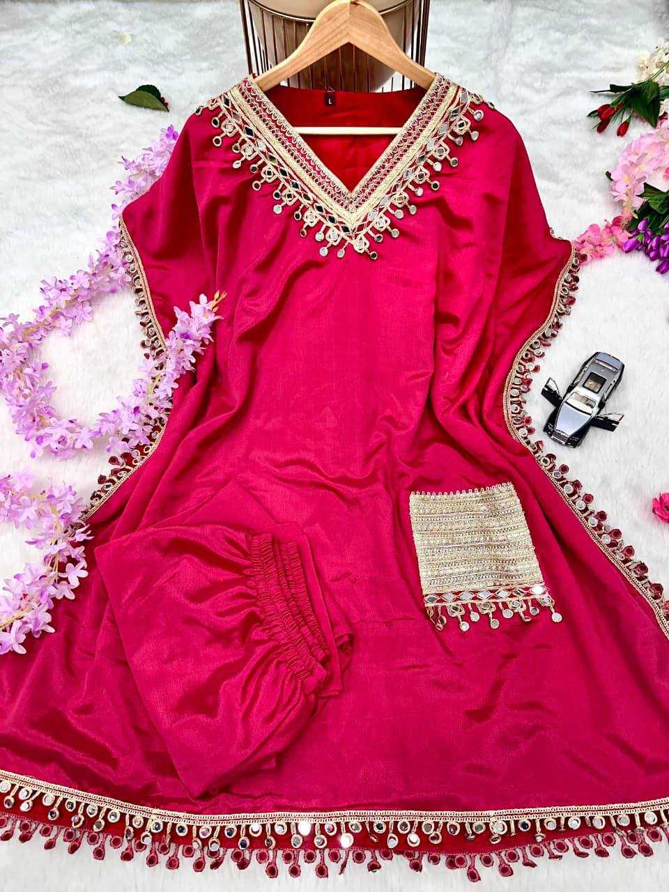 Ynf Chinon Silk KESH531 1050 Suits & Dresses Wholesale Designer dresses Party Wear Dresses Kaftan Dresses Manufacturer- Kapda Export