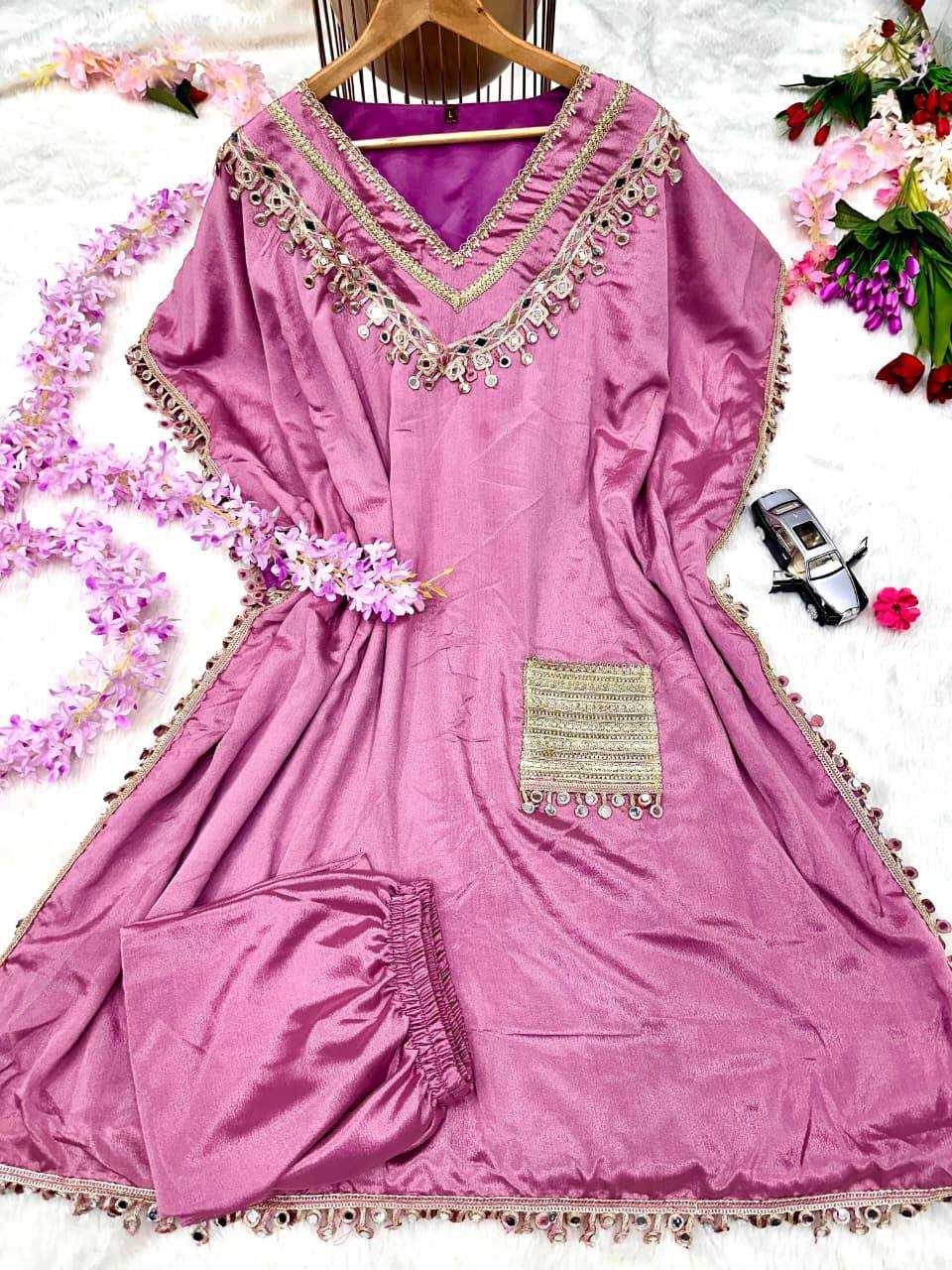 Ynf Chinon Silk KESH531 1050 Suits & Dresses Wholesale Designer dresses Party Wear Dresses Kaftan Dresses Manufacturer- Kapda Export