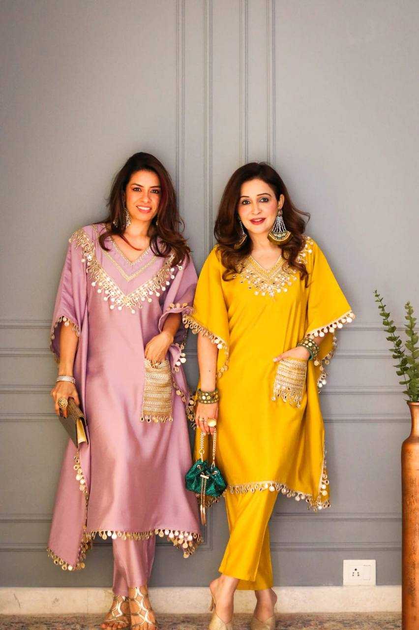 Ynf Chinon Silk KESH531 1050 Suits & Dresses Wholesale Designer dresses Party Wear Dresses Kaftan Dresses Manufacturer- Kapda Export