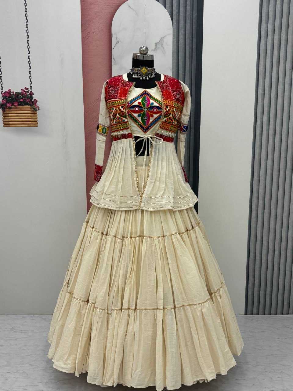 Ynf Cotton KESH595 R120 Lehengas Festive Collections Wholesale Fancy Lehenga Chaniya Choli Jacket Style Lehenga Navratri Chaniya Choli Manufacturer- Kapda Export