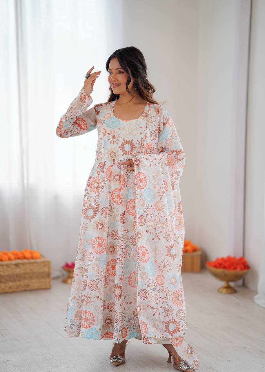 Ynf Cotton KESH617 21 Gowns Wholesale Printed Gowns Fancy Gowns Lightweight Gowns Manufacturer- Kapda Export