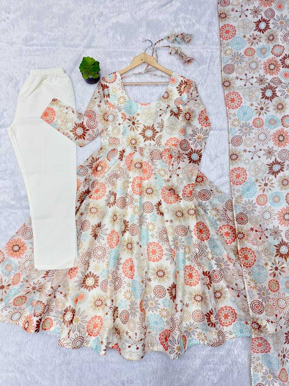 Ynf Cotton KESH617 21 Gowns Wholesale Printed Gowns Fancy Gowns Lightweight Gowns Manufacturer- Kapda Export