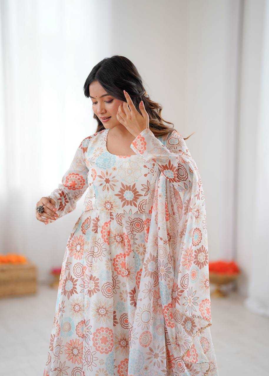 Ynf Cotton KESH617 21 Gowns Wholesale Printed Gowns Fancy Gowns Lightweight Gowns Manufacturer- Kapda Export