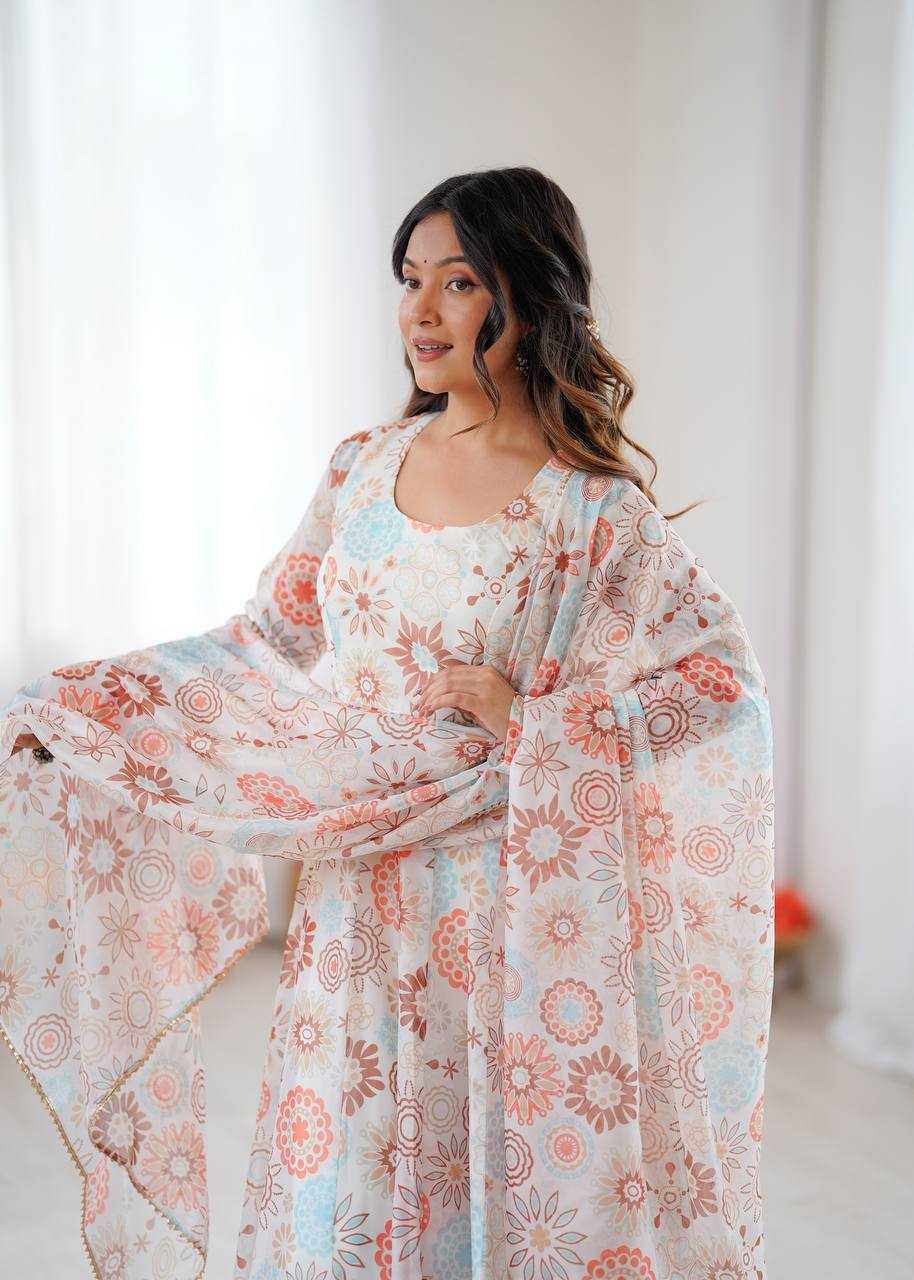 Ynf Cotton KESH617 21 Gowns Wholesale Printed Gowns Fancy Gowns Lightweight Gowns Manufacturer- Kapda Export