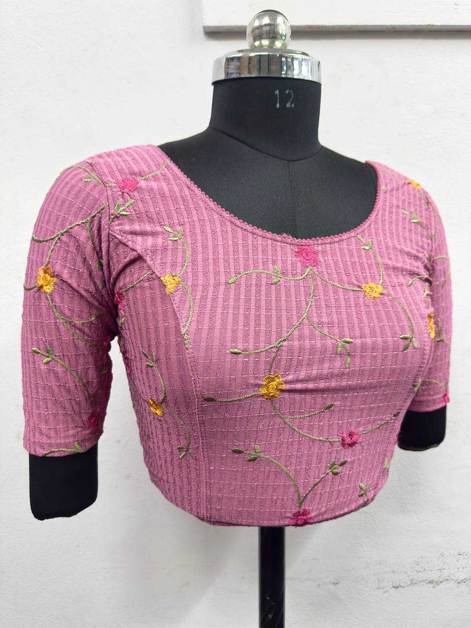 Ynf Cotton Lycra KESH437 122 Readymade Blouses Festive Collections Wholesale Stretchable Blouse Embroidered Blouses Cotton Blouse Manufacturer- Kapda Export