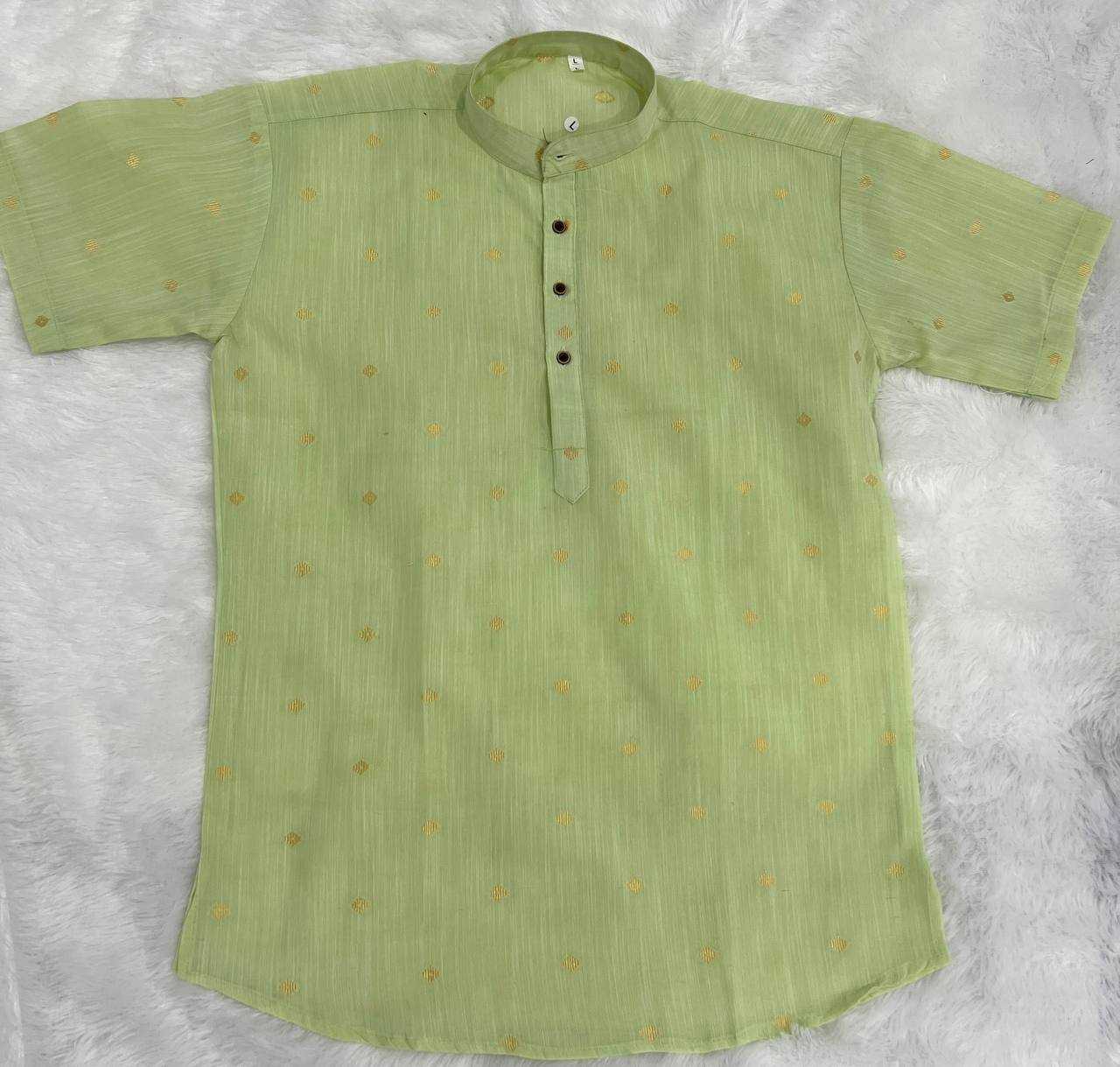 Ynf Cotton RIN125 B-Desi Mens Wear Wholesale Casual Wear Men Short Kurta Manufacturer- Kapda Export