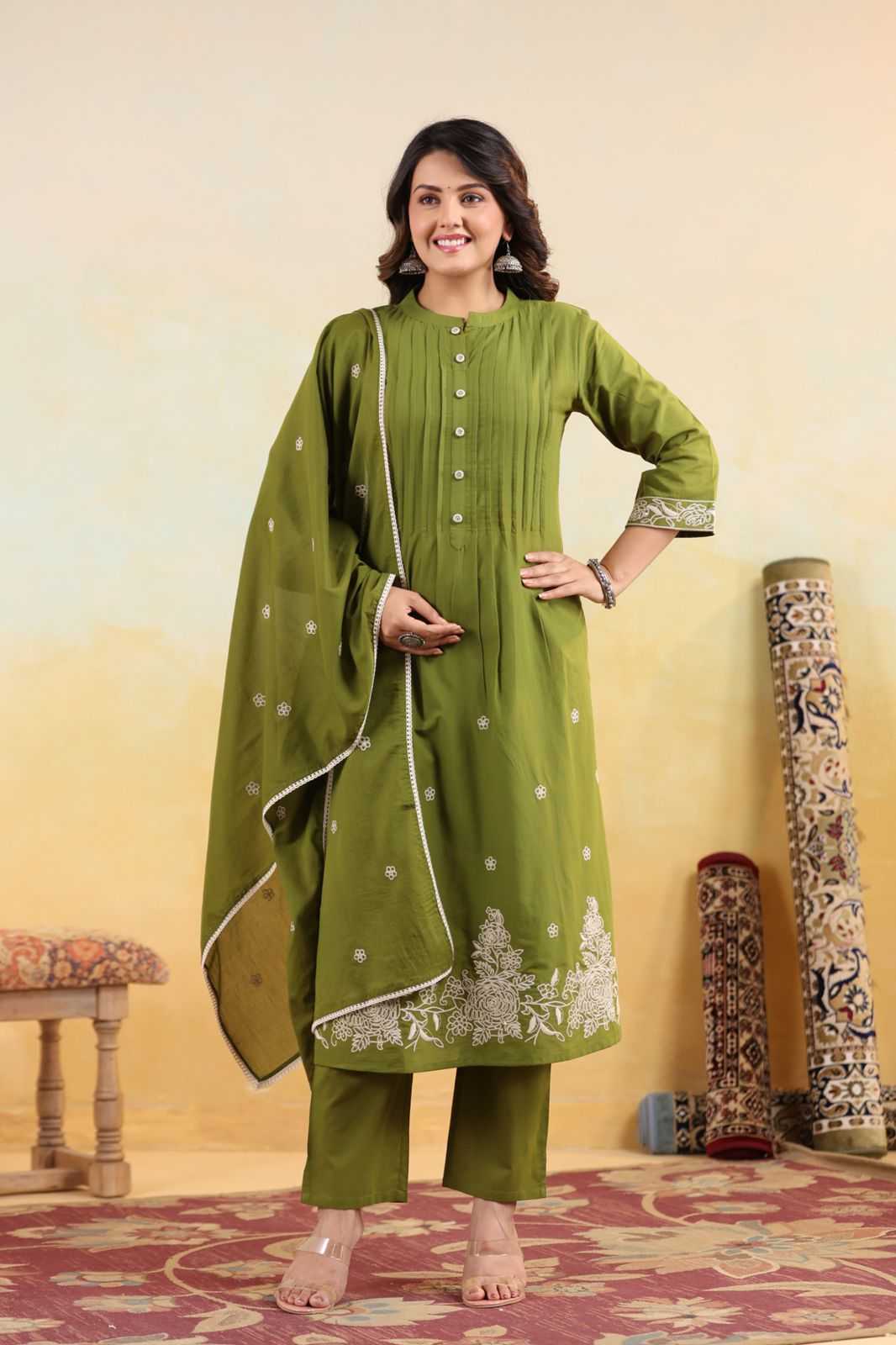 Ynf Cotton RIN190 TTT 3 Setwise Collections Wholesale Dresses & Suits Catalogs Manufacturer- Kapda Export