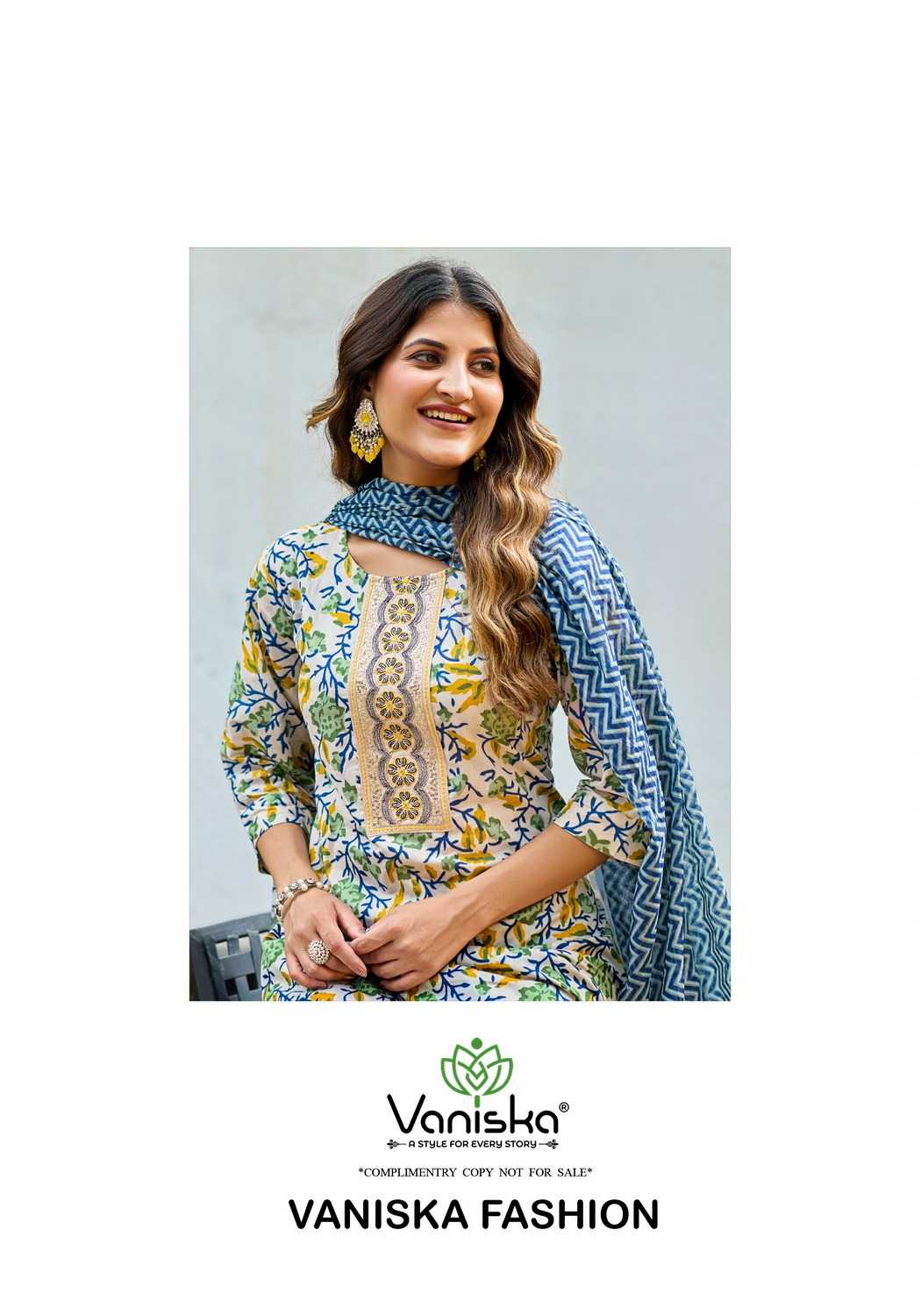 Ynf Cotton RIN190 VANISKA TRENDY COTTON VOL.1 Setwise Collections Wholesale Dresses & Suits Catalogs Manufacturer- Kapda Export