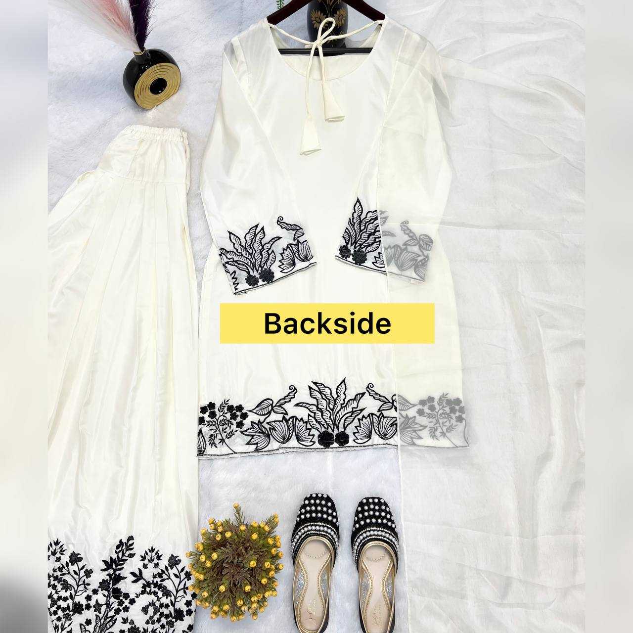 Ynf Crepe Silk KESH528 2009 Suits & Dresses Wholesale Embroidery Suits Silk Suits White Salwar Suit Manufacturer- Kapda Export