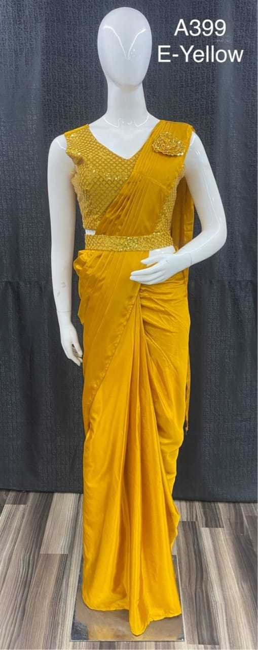 Ynf Fancy KESH530 A399 Sarees Wholesale Ready To Wear Sarees Party Wear Sarees Fancy Sarees Saree with Belt Manufacturer- Kapda Export