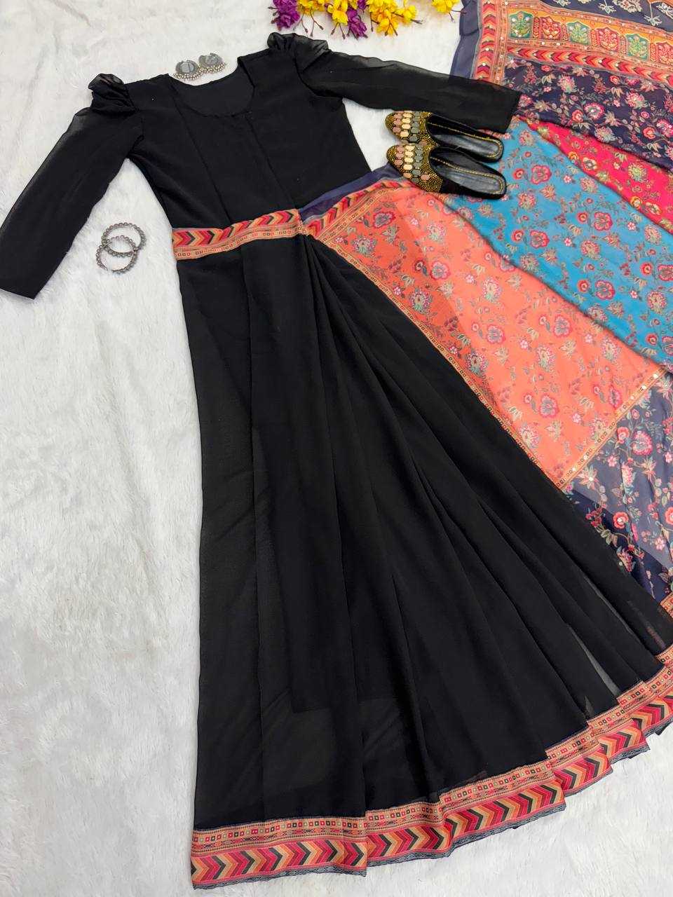 Ynf Faux Georgette KESH570 230 Sarees Wholesale Party Wear Sarees Printed Sarees Saree Gown Manufacturer- Kapda Export