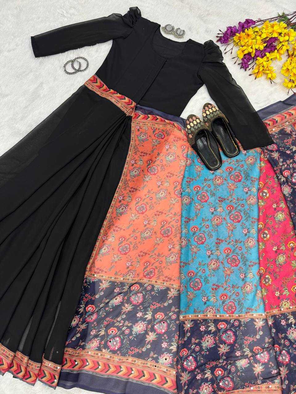 Ynf Faux Georgette KESH570 230 Sarees Wholesale Party Wear Sarees Printed Sarees Saree Gown Manufacturer- Kapda Export