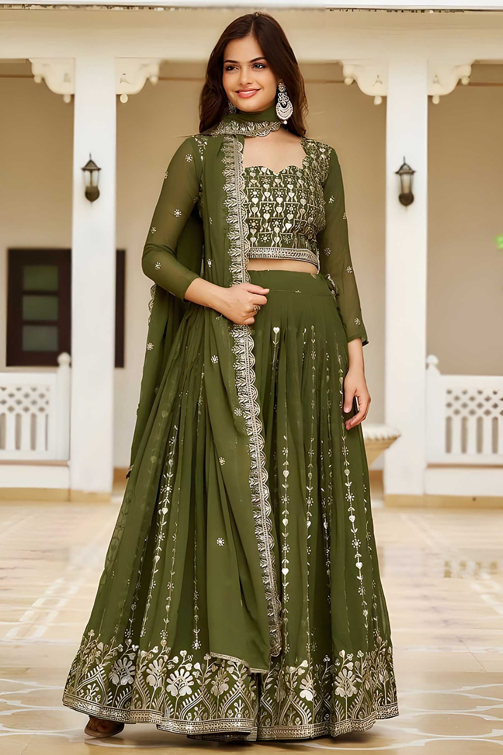 Ynf Georgette KESH334 Nirupa Lehengas Wedding Collections Wholesale Printed Lehenga Georgette Lehenga Mehendi Outfits Manufacturer- Kapda Export