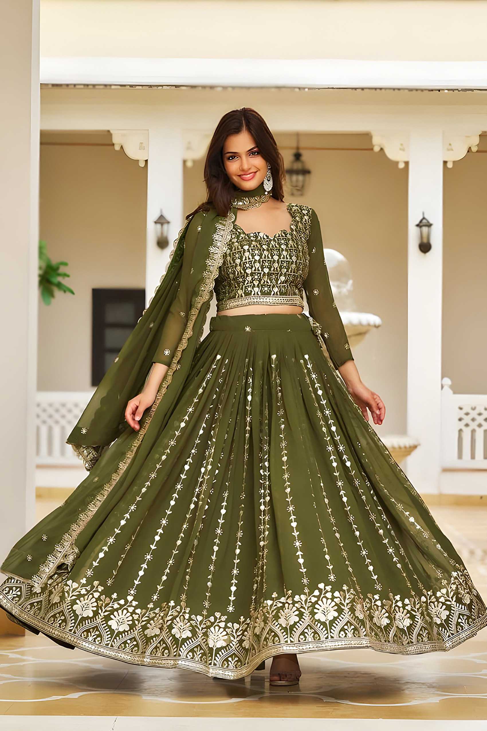 Ynf Georgette KESH334 Nirupa Lehengas Wedding Collections Wholesale Printed Lehenga Georgette Lehenga Mehendi Outfits Manufacturer- Kapda Export