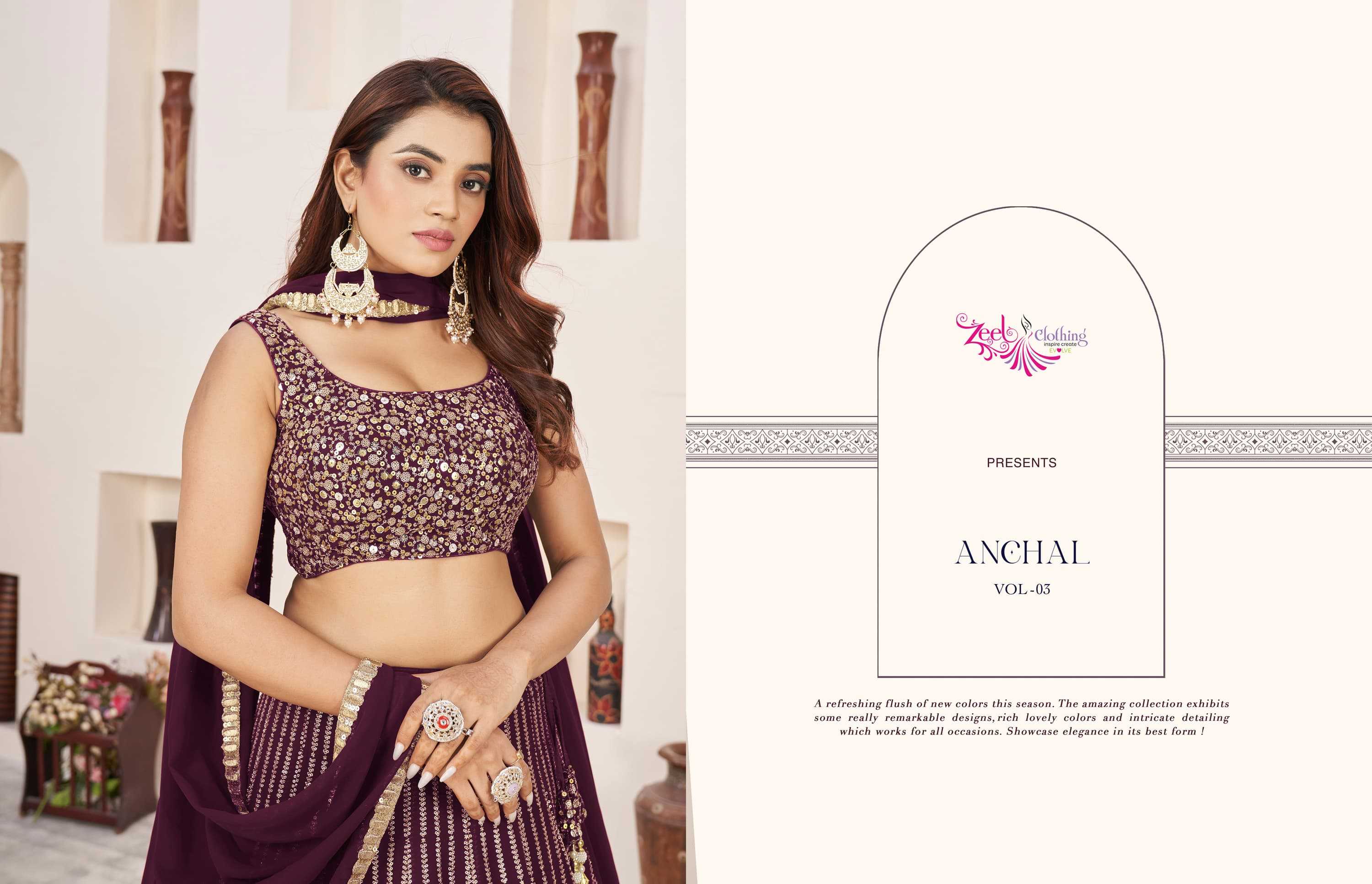 Ynf Georgette KESH530 Zeel ANCHAL VOL-3 Lehengas Wholesale Fancy Lehenga Embroidered Lehenga Gota Patti Lehenga Manufacturer- Kapda Export