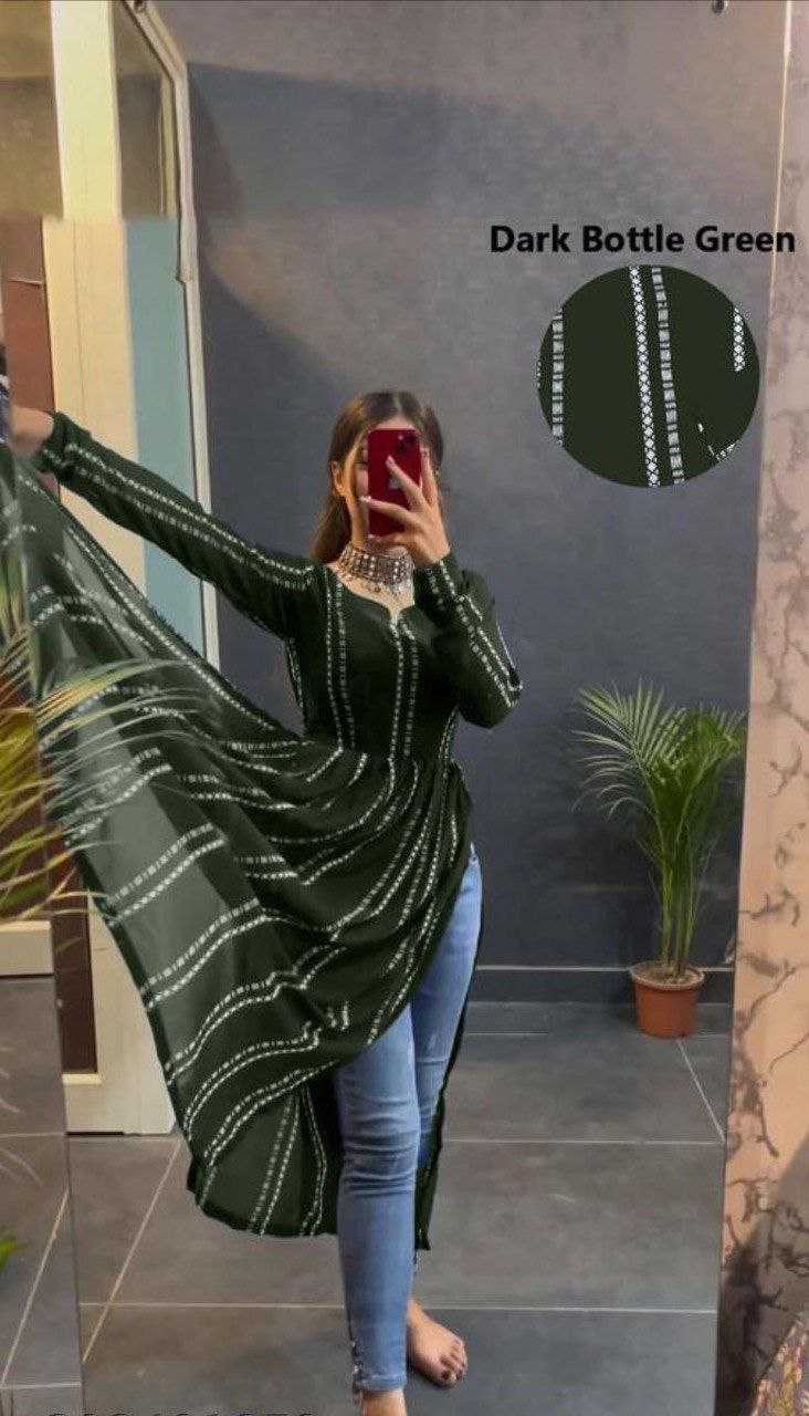 Ynf Georgette KESH550 160 Kurti Wholesale Casual Kurtis Printed Kurtis Anarkali Kurtis Bandhani Kurtis Manufacturer- Kapda Export