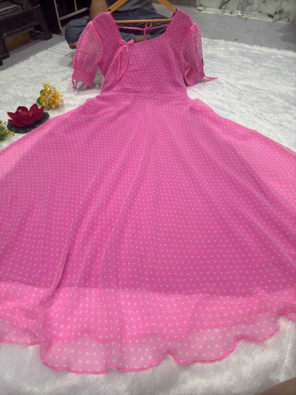 Ynf Georgette KESH616 147 Gowns Wholesale Anarkali Gown Long Gowns Simple Gowns Manufacturer- Kapda Export