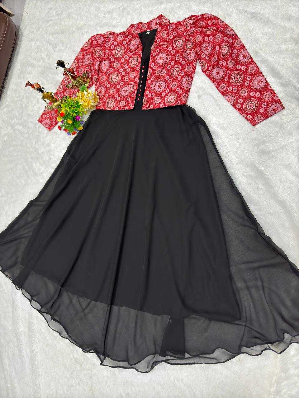 Ynf Georgette KESH616 150 Kurti Wholesale Party Wear Kurtis Anarkali Kurtis Kurti With Jacket Manufacturer- Kapda Export