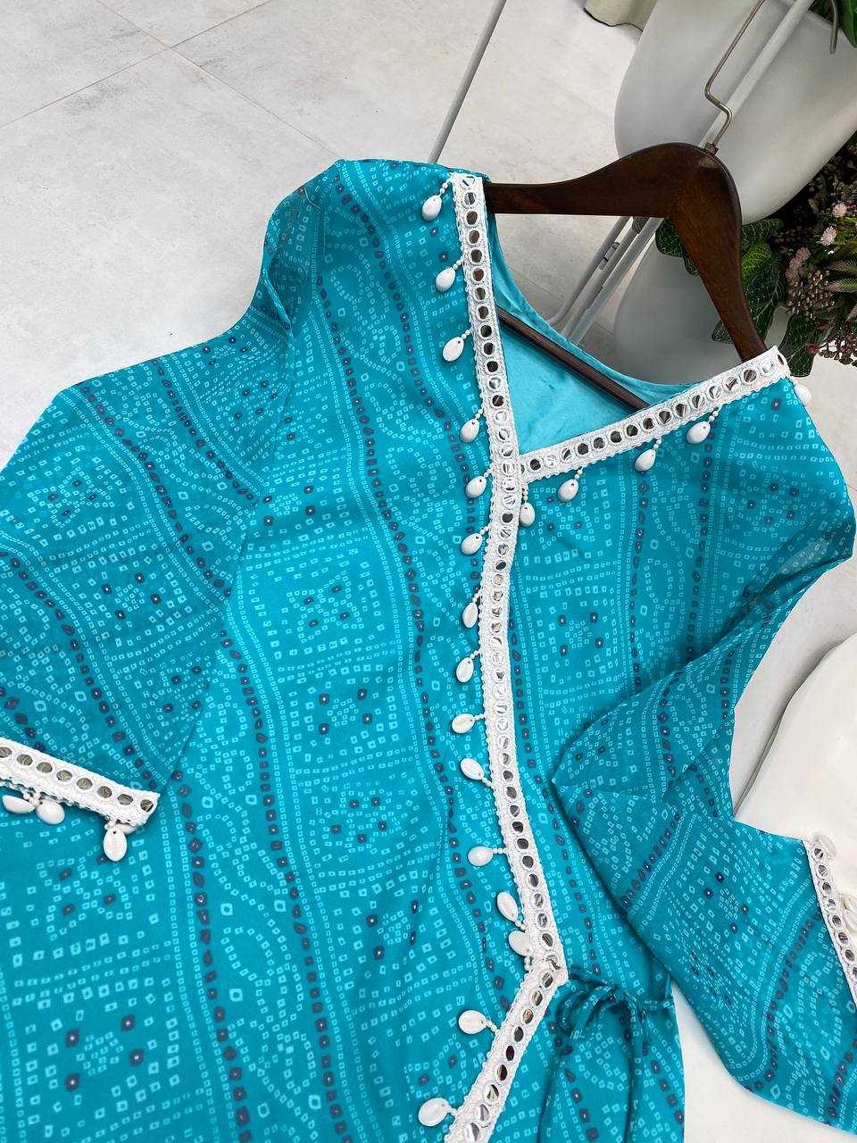 Ynf Georgette RIN110 399 Kurti Wholesale Casual Kurtis Printed Kurtis Bandhani Kurtis Manufacturer- Kapda Export