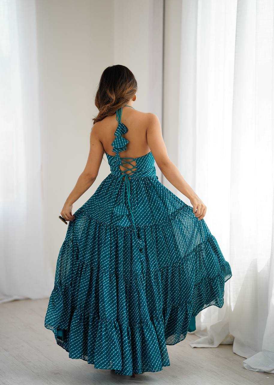 Ynf Georgette RIN133 43 Gowns Wholesale Party Gowns Georgette Gown Blue Gown Manufacturer- Kapda Export