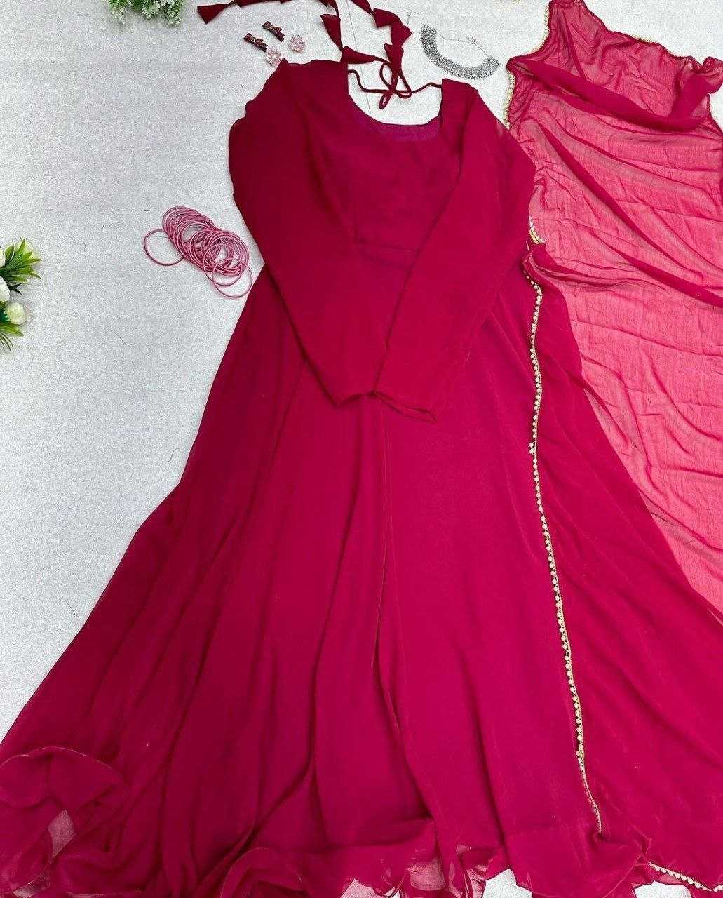 Ynf Georgette RIN157 PC-2213 Gowns Plus Size Collections Wholesale Party Wear Gowns Lace Gowns Simple Gowns Manufacturer- Kapda Export