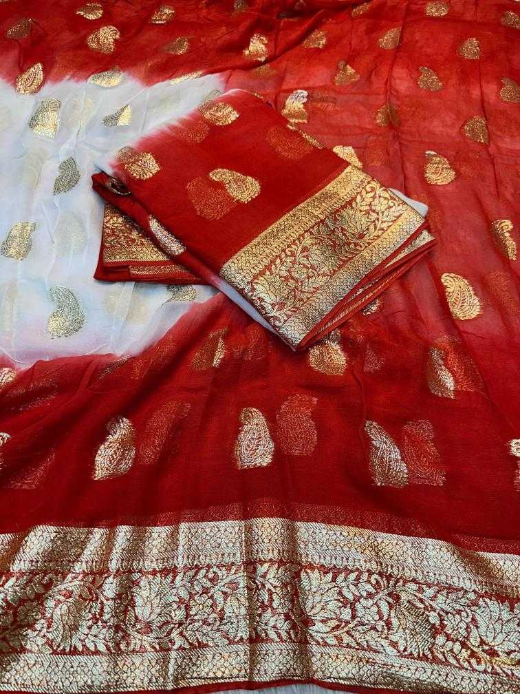 Ynf Georgette RIN198 MAA KALI Sarees Festive Collections Wholesale Georgette Sarees White Sarees Durga Pooja Sarees Manufacturer- Kapda Export