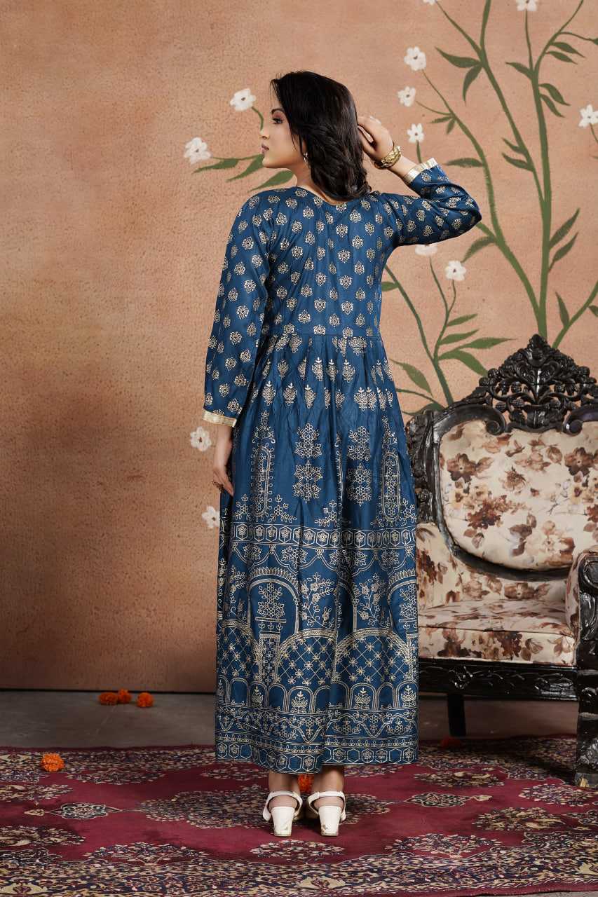 Ynf Heavy Rayon KESH502 102 Gowns Festive Collections Wholesale Embroidery Gowns Party Wear Gowns Simple Gowns Manufacturer- Kapda Export