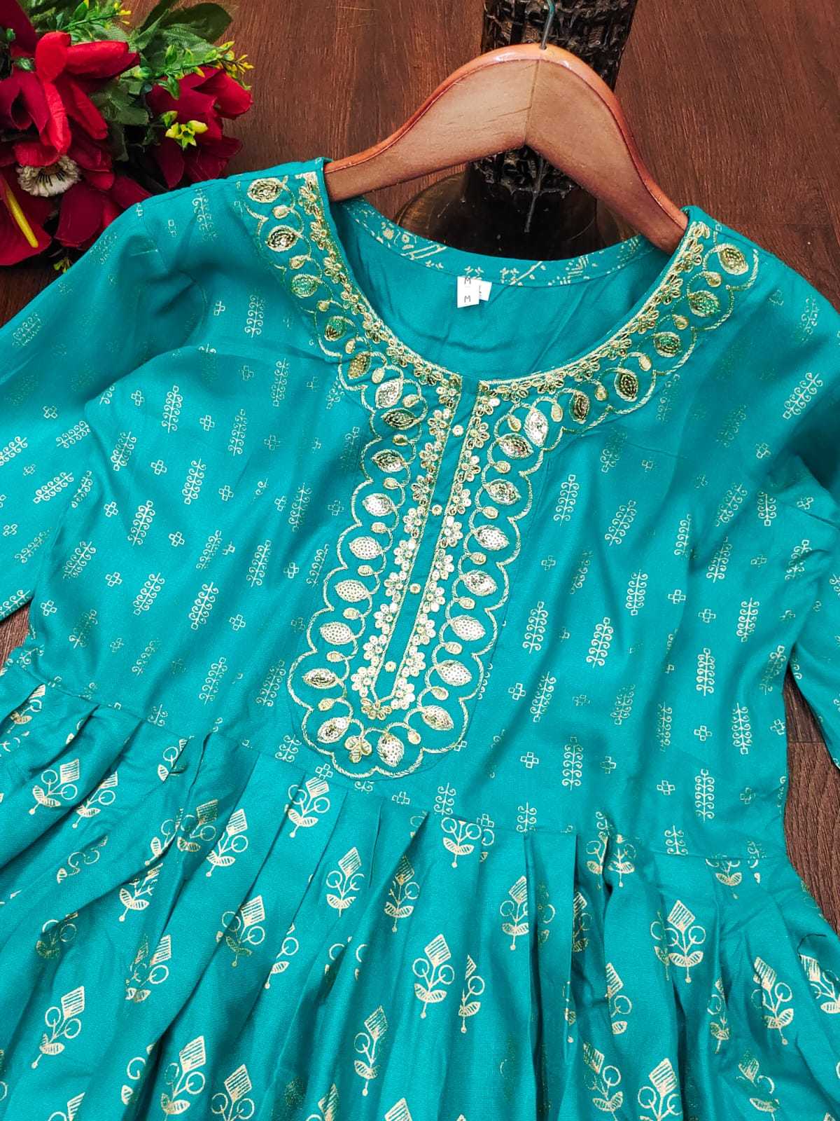 Ynf Heavy Rayon KESH502 102 Gowns Festive Collections Wholesale Embroidery Gowns Party Wear Gowns Simple Gowns Manufacturer- Kapda Export