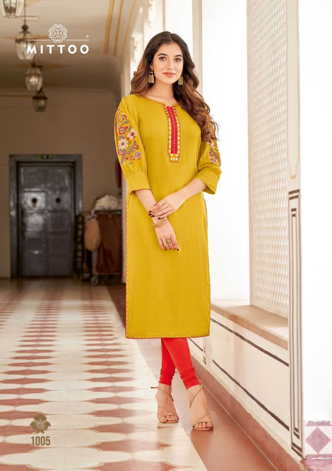 Ynf Heavy Rayon RIN190 MITTOO Kaamiya Setwise Collections Wholesale Kurtis Catalogs Manufacturer- Kapda Export