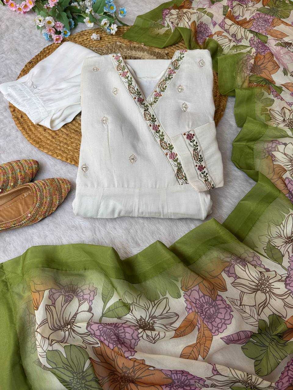 Ynf Heavy Roman Silk KESH513 504 Gowns Wholesale Embroidery Gowns Anarkali Gown White Gown Manufacturer- Kapda Export