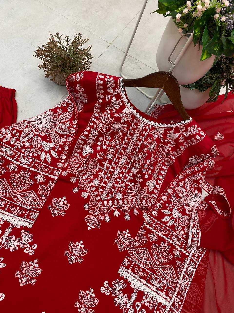 Ynf Heavy Roman Silk RIN110 394 Suits & Dresses Wholesale Sharara Salwar Suits Embroidery Suits Red Salwar Suit Manufacturer- Kapda Export