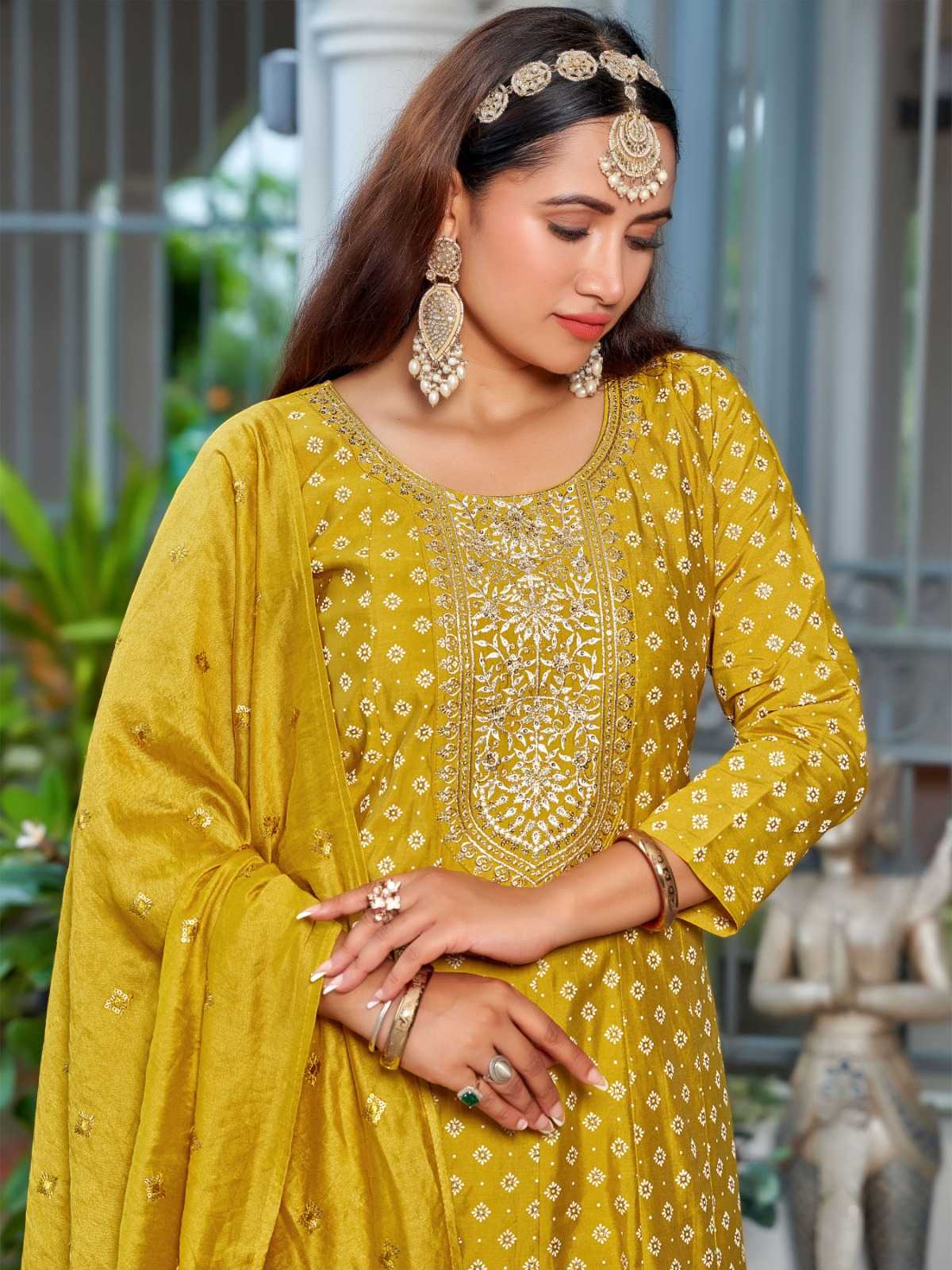Ynf Heavy Roman Silk RIN190 EMILY Setwise Collections Wholesale Gowns Catalogs Manufacturer- Kapda Export