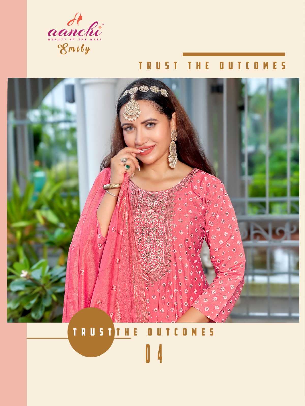 Ynf Heavy Roman Silk RIN190 EMILY Setwise Collections Wholesale Gowns Catalogs Manufacturer- Kapda Export
