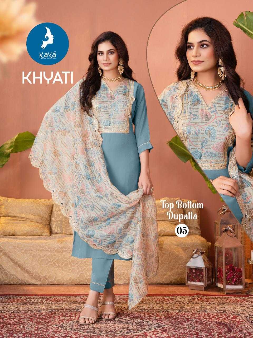 Ynf Heavy Roman Silk RIN190 KAYA KURTI KHYATI Setwise Collections Wholesale Kurtis Catalogs Manufacturer- Kapda Export