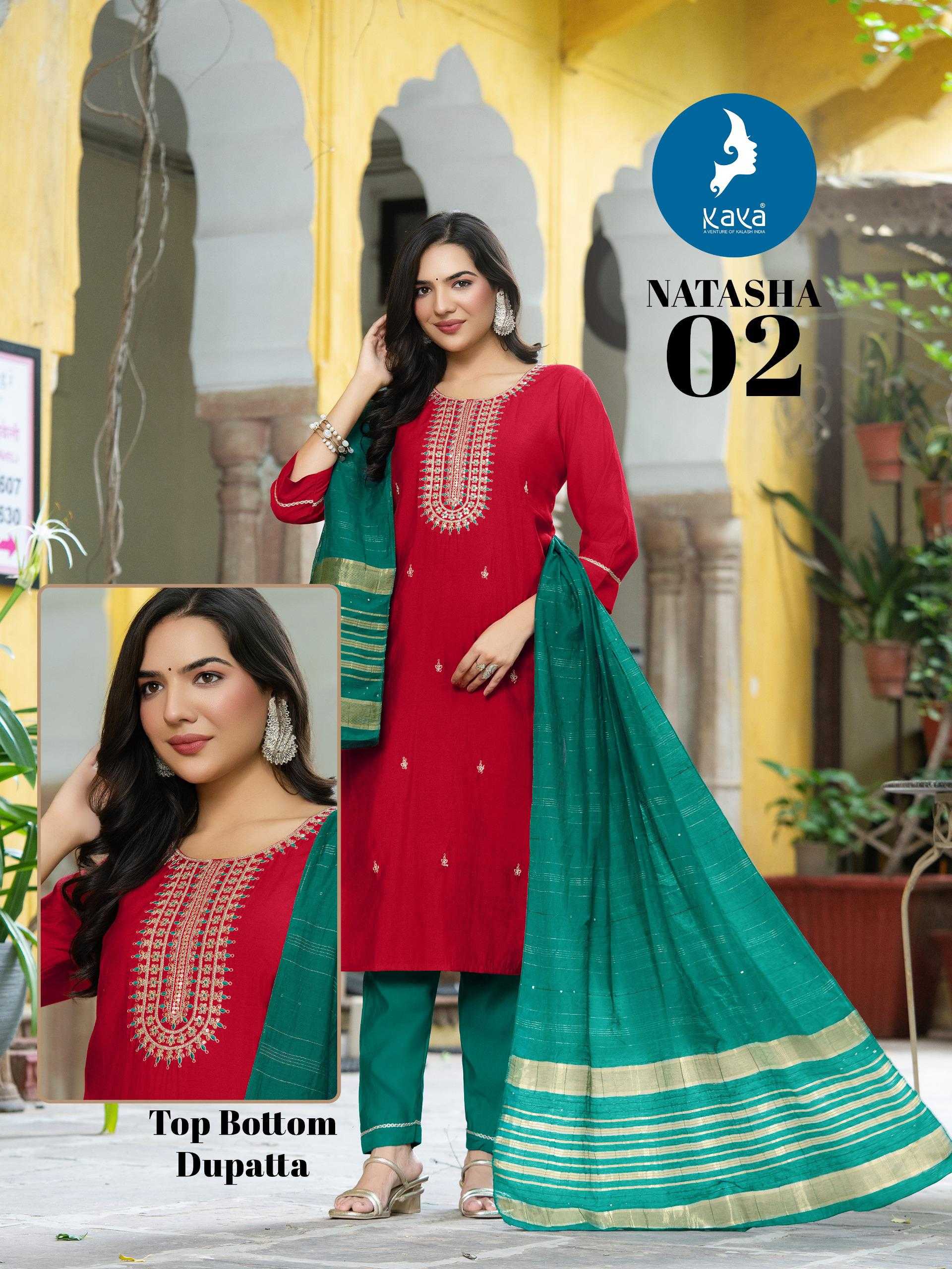 Ynf Heavy Roman Silk RIN190 KAYA KURTI NATASHA Setwise Collections Wholesale Kurtis Catalogs Manufacturer- Kapda Export