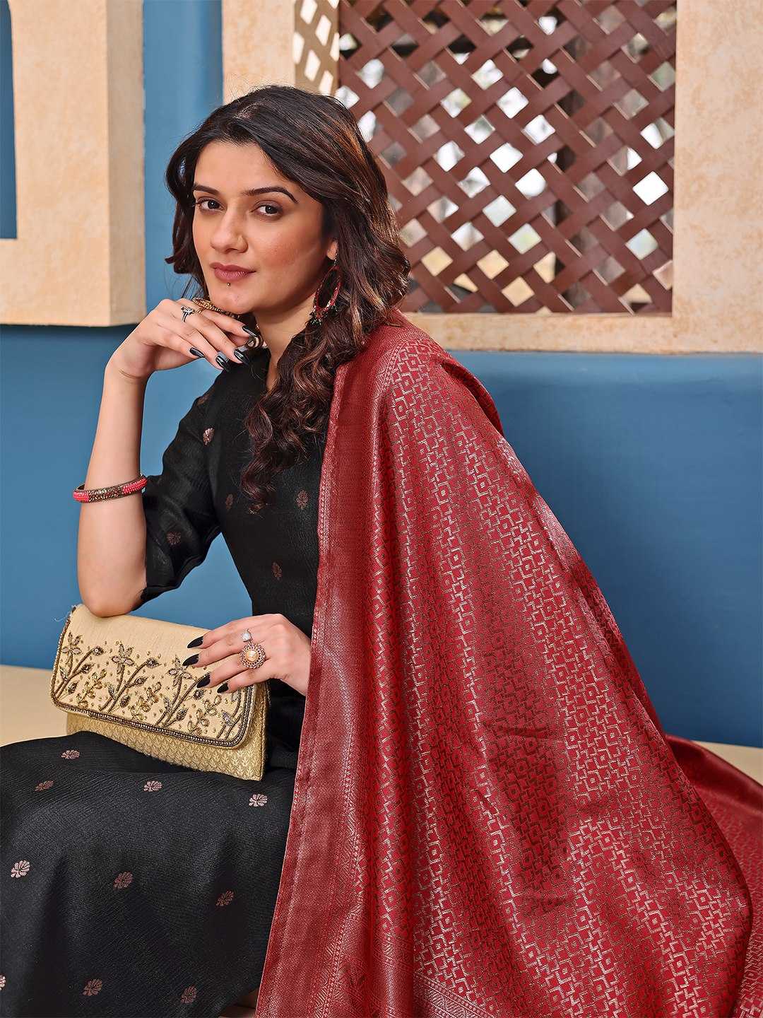 Ynf Jacquard KESH334 Nayab Kurti Wholesale Casual Kurtis Ethnic Kurtis Black Kurtis Manufacturer- Kapda Export