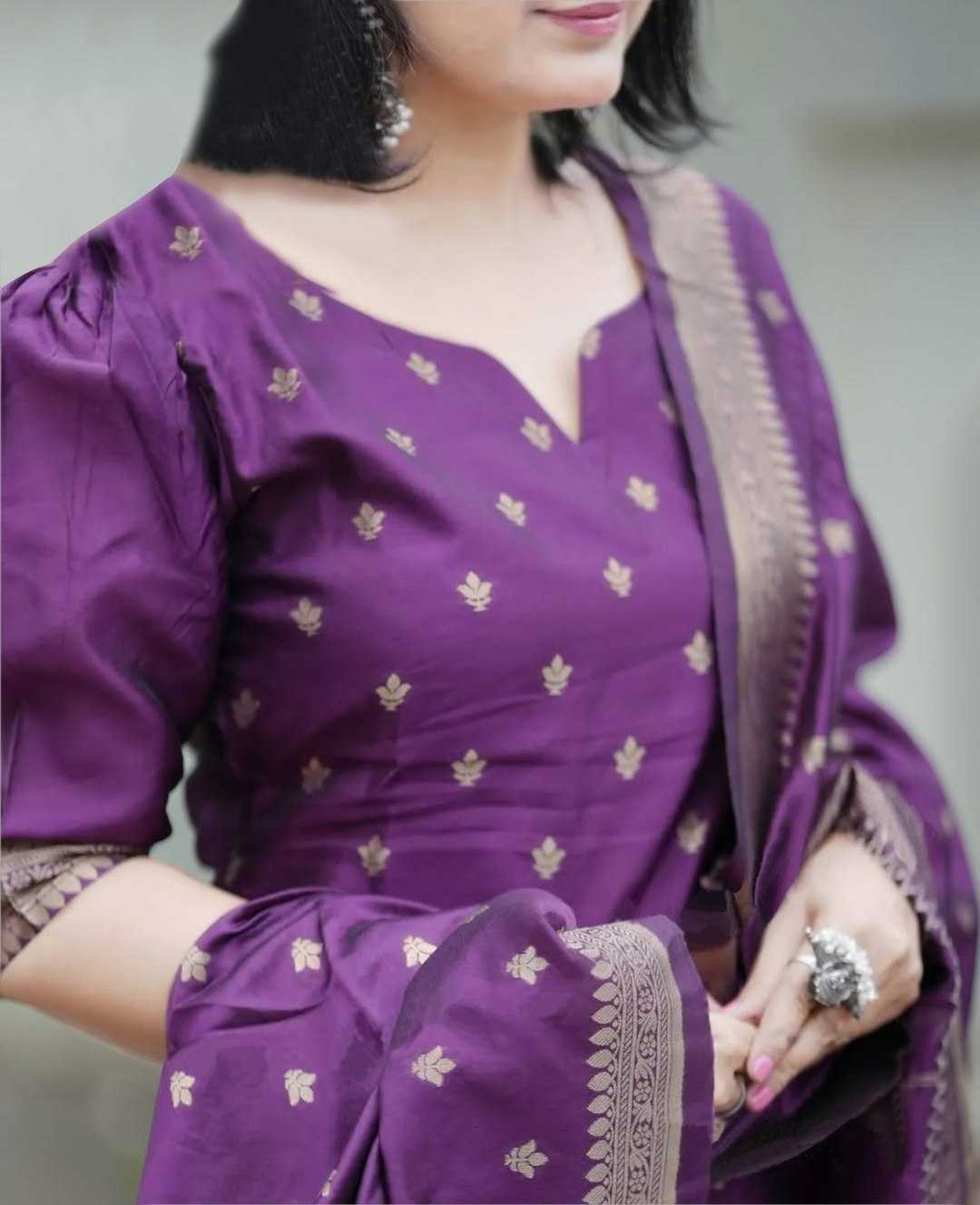 Ynf Jacquard KESH334 Rippal Kurti Wholesale Kurti Bottom With Dupatta Fancy Kurti Purple Kurtis Manufacturer- Kapda Export