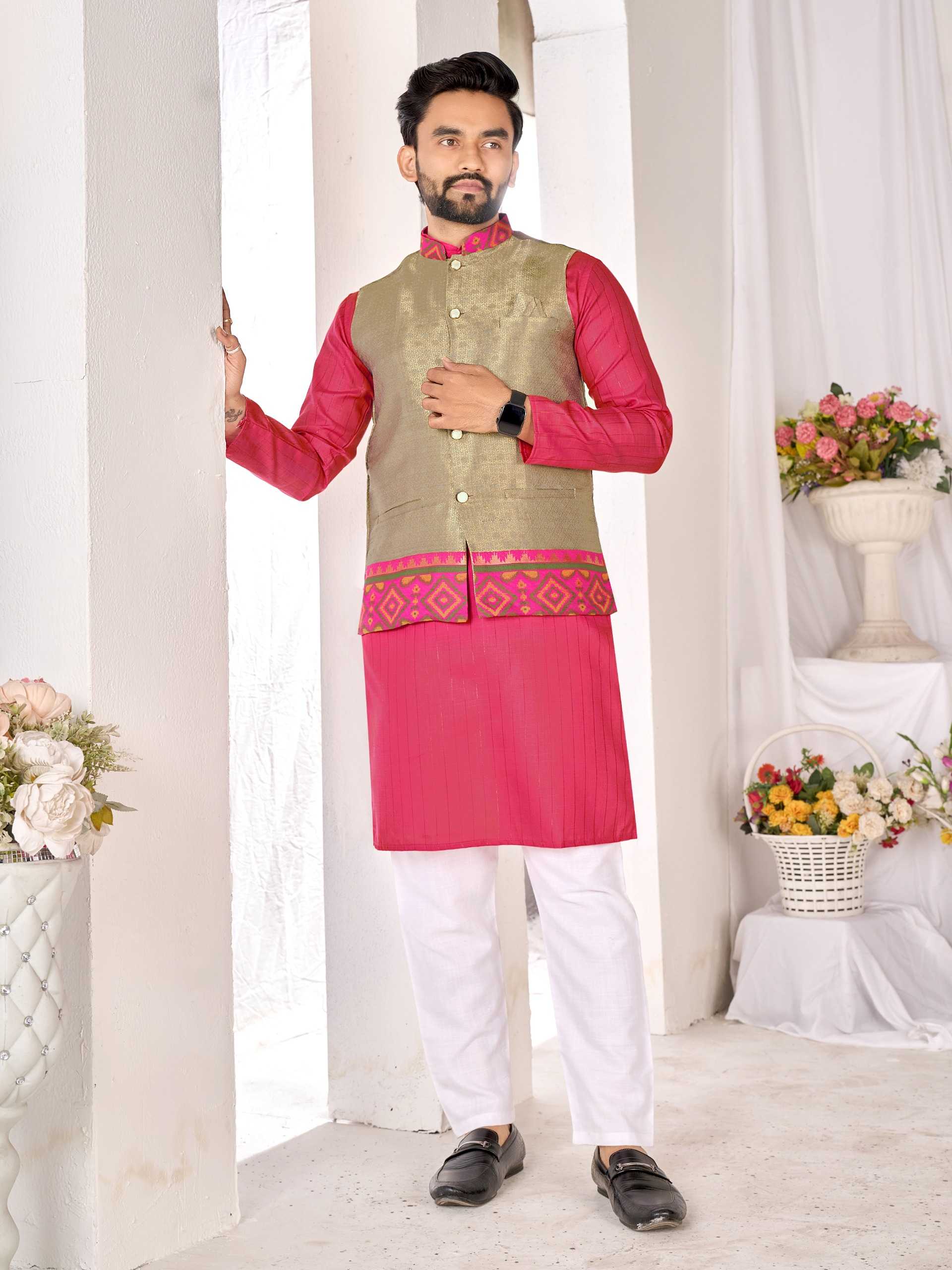 Ynf Jequard Silk KESH530 HW Couple Couple Wear Plus Size Collections Wholesale Couple Matching Ethnic Outfits Festive Matching Couple Dresses Party Wear Couple Ethnic Collection Manufacturer- Kapda Export