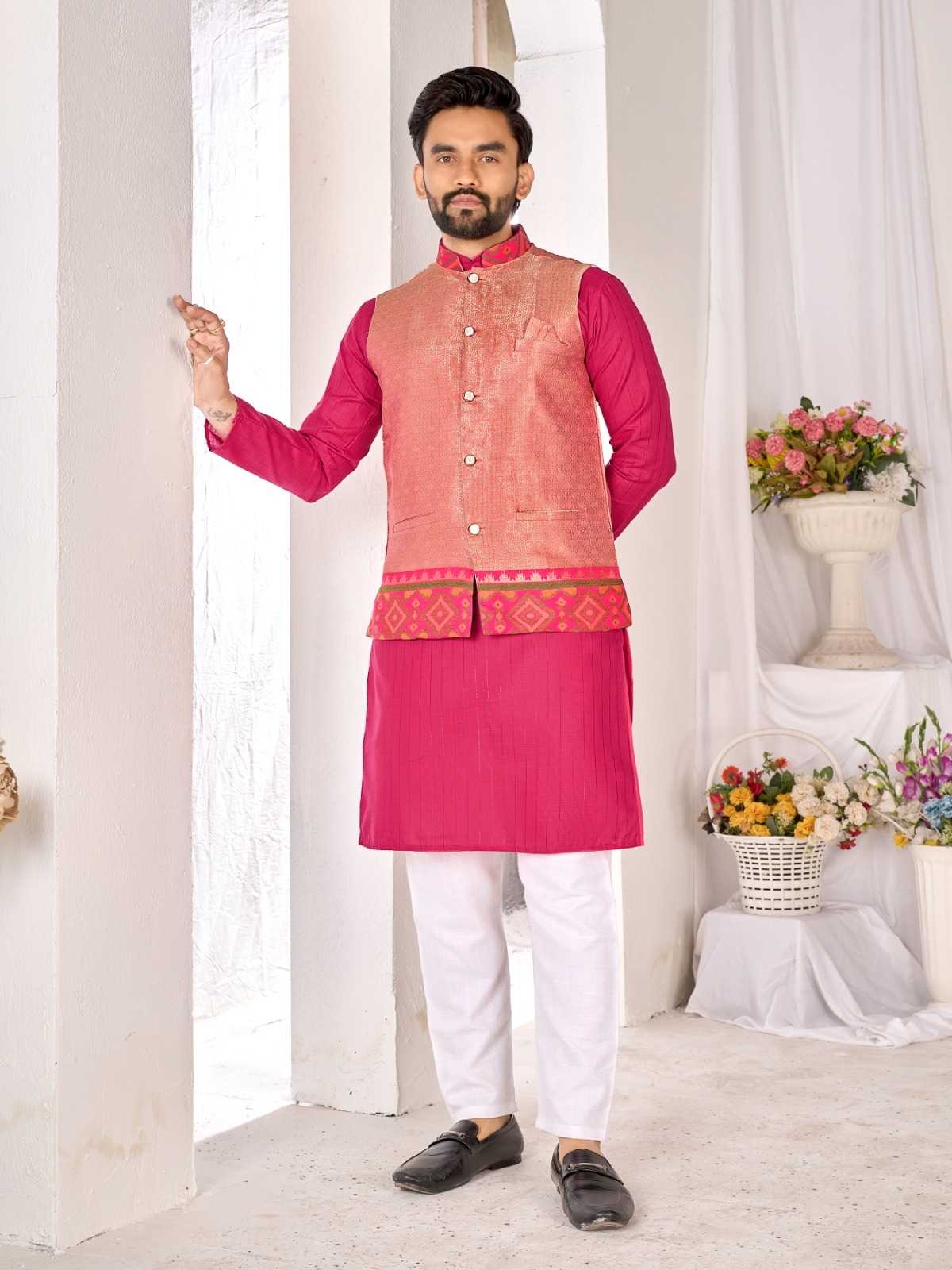 Ynf Jequard Silk KESH530 HW Couple Couple Wear Plus Size Collections Wholesale Couple Matching Ethnic Outfits Festive Matching Couple Dresses Party Wear Couple Ethnic Collection Manufacturer- Kapda Export