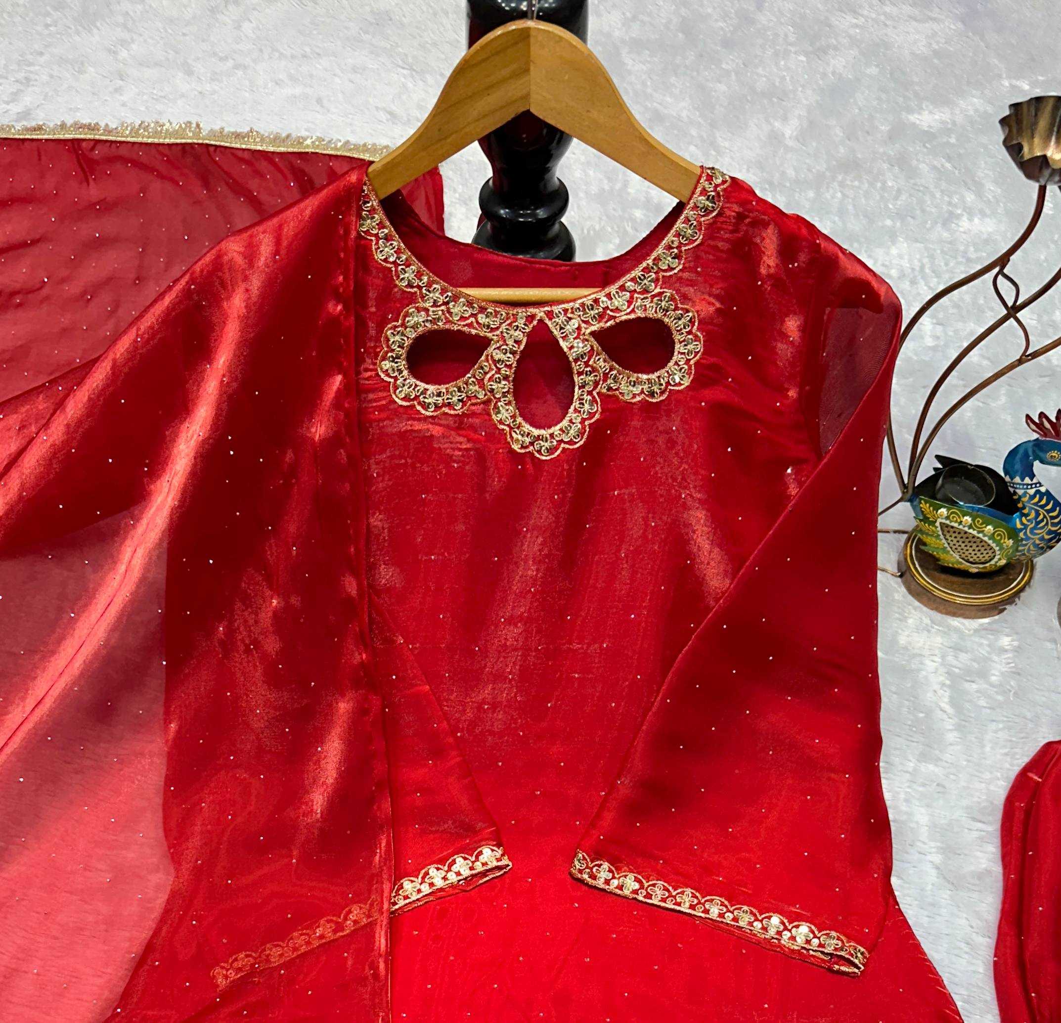 Ynf Jimmy Choo KESH523 301 Suits & Dresses Wholesale Ladies Suits Silk Suits Red Salwar Suit Manufacturer- Kapda Export