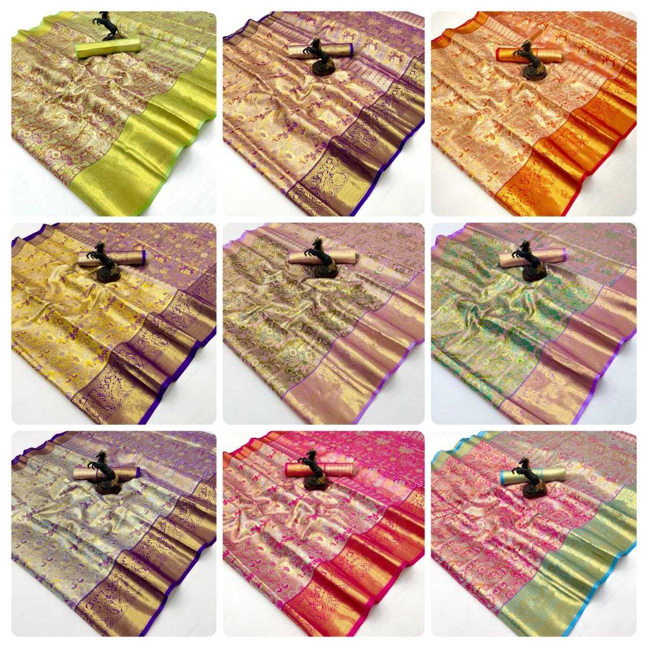 Ynf Kanjivaram Silk RIN209 KAITHI Silk Sarees Wholesale Traditional Silk Sarees Zari Border Silk Sarees Kanchipuram Silk Sarees Manufacturer- Kapda Export