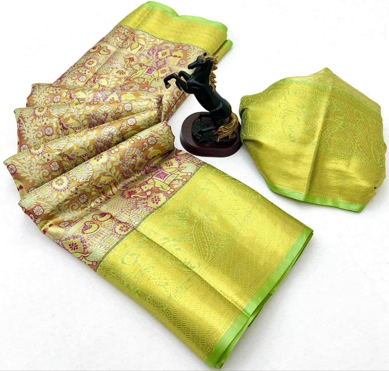 Ynf Kanjivaram Silk RIN209 KAITHI Silk Sarees Wholesale Traditional Silk Sarees Zari Border Silk Sarees Kanchipuram Silk Sarees Manufacturer- Kapda Export
