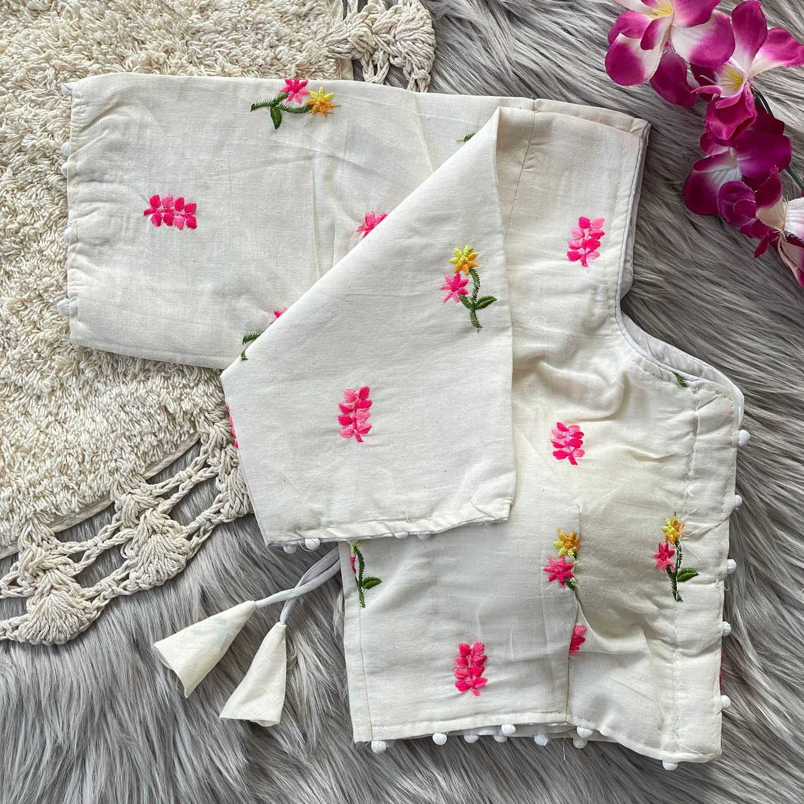 Ynf Khadi KESH426 139 Readymade Blouses Festive Collections Wholesale V-Neck Blouses Cotton Blouse Fashion Blouse Manufacturer- Kapda Export