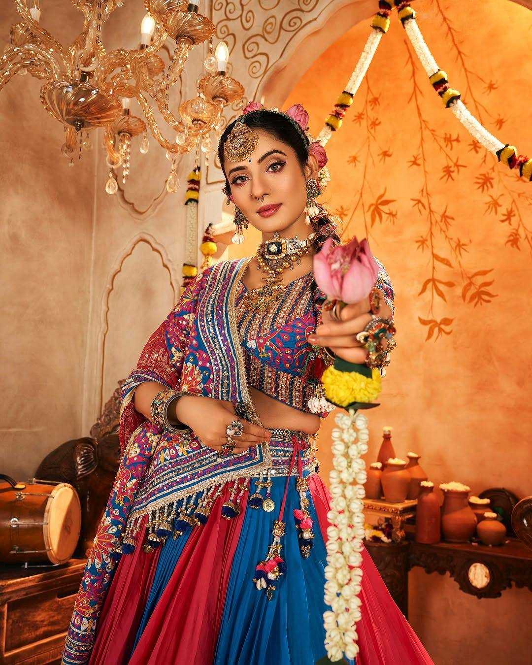 Ynf Muslin Silk KESH492 162 Lehengas Festive Collections Wholesale Fancy Lehenga Embroidered Lehenga Chaniya Choli Gota Patti Lehenga Navratri Chaniya Choli Manufacturer- Kapda Export