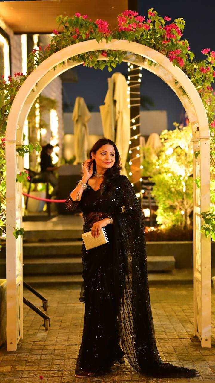 Ynf Net RIN213 L301 Sarees Wholesale Net Sarees Sequins Work Saree Heavy Sarees Manufacturer- Kapda Export