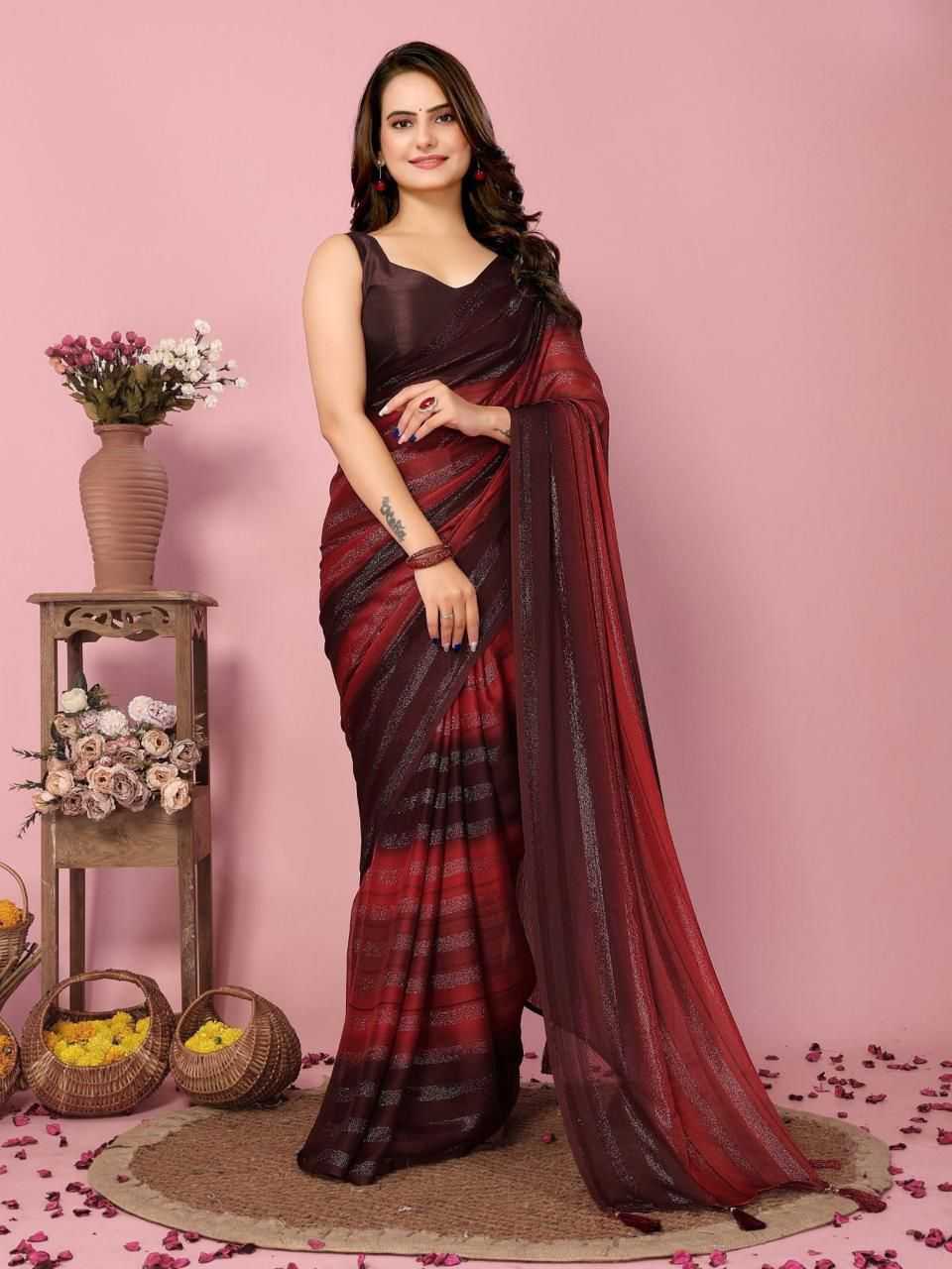 Ynf Nylon KESH577 CM-738 Sarees Festive Collections Wholesale Ready To Wear Sarees Party Wear Sarees Nylon Sarees Manufacturer- Kapda Export