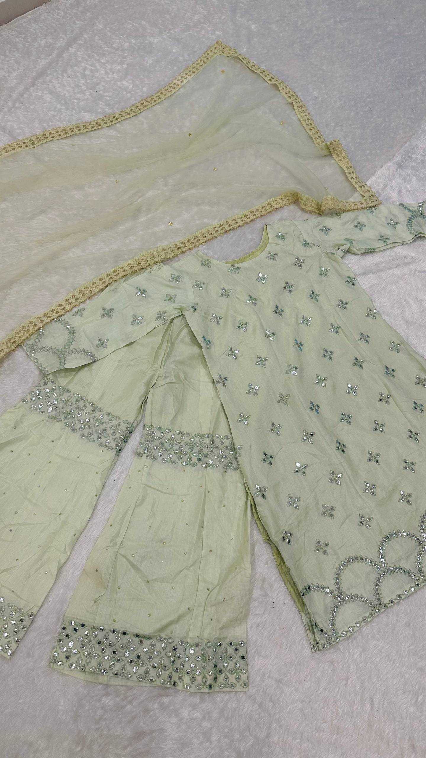 Ynf Nylon RIN213 L348 Suits & Dresses Wholesale Sharara Salwar Suits Embroidery Suits White Salwar Suit Manufacturer- Kapda Export