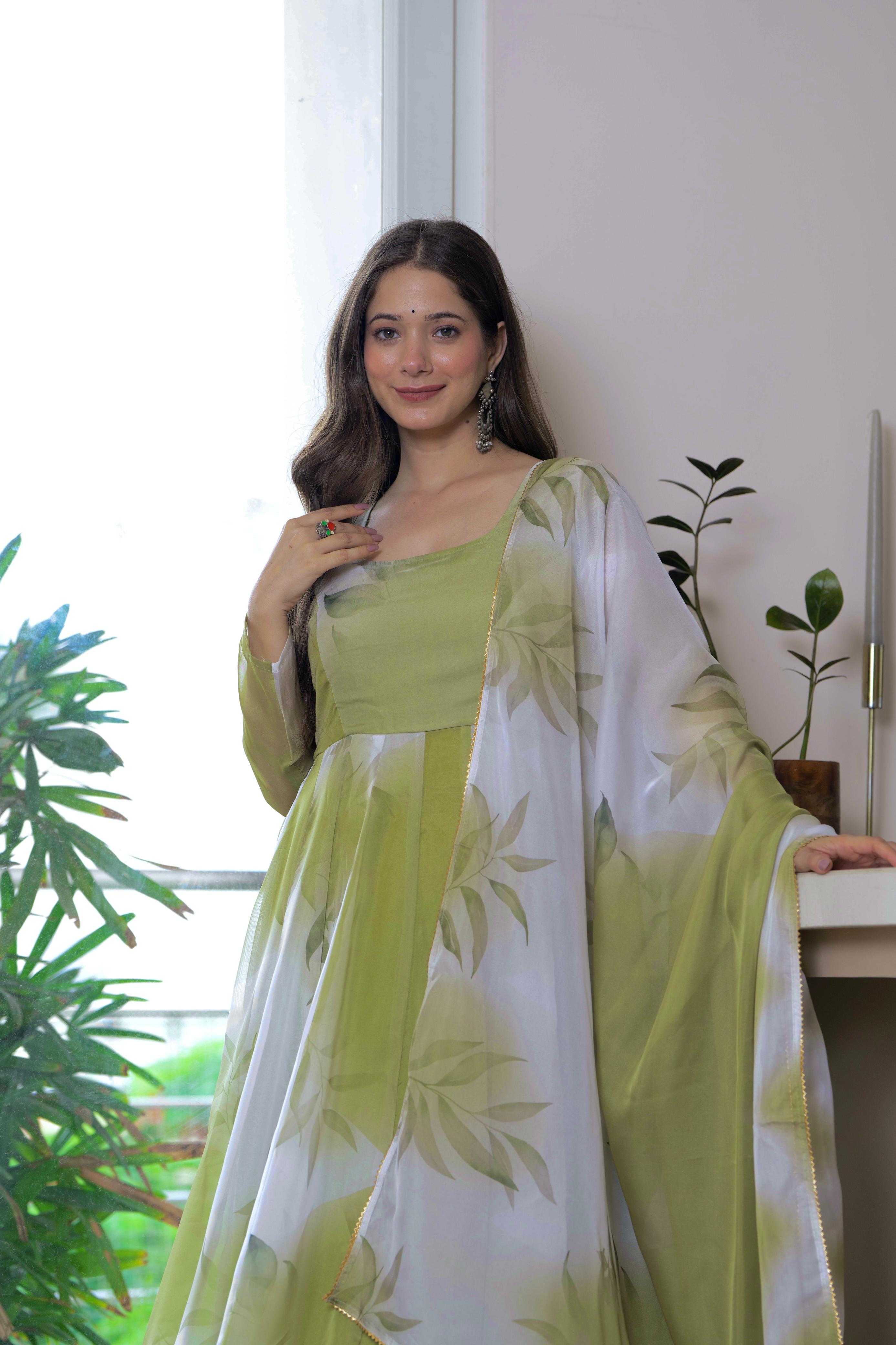 Ynf Organza KESH530 NEW20 Gowns Festive Collections Wholesale Party Wear Gowns Gown With Dupatta Lightweight Gowns Manufacturer- Kapda Export