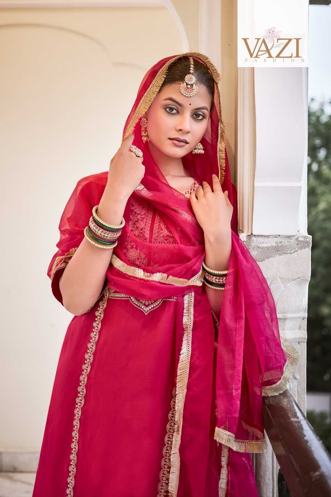 Ynf Premium Roman Silk KESH448 SINDOOR Suits & Dresses Festive Collections Wholesale Ladies Silk Suit Embroidered Suits Red Salwar Suit Manufacturer- Kapda Export