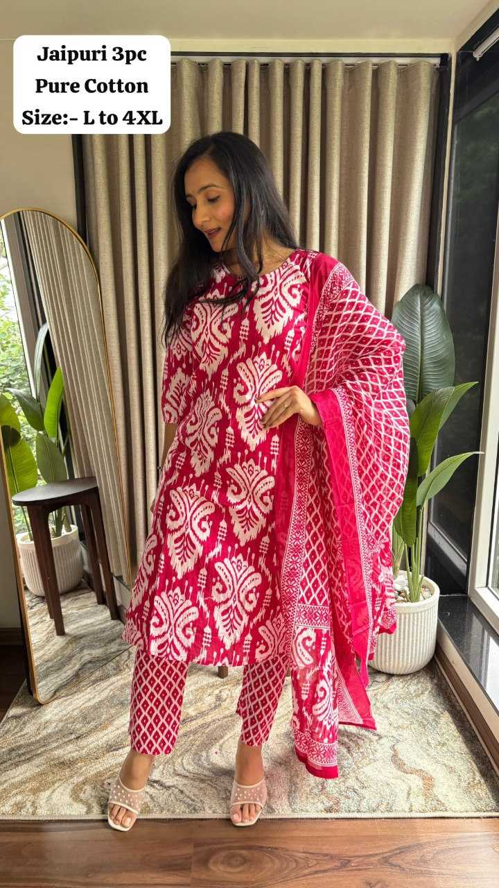 Ynf Premium Roman Silk KESH530 JAIPURI COTTON Kurti Wholesale Casual Kurtis Printed Kurtis Jaipuri Kurti Manufacturer- Kapda Export